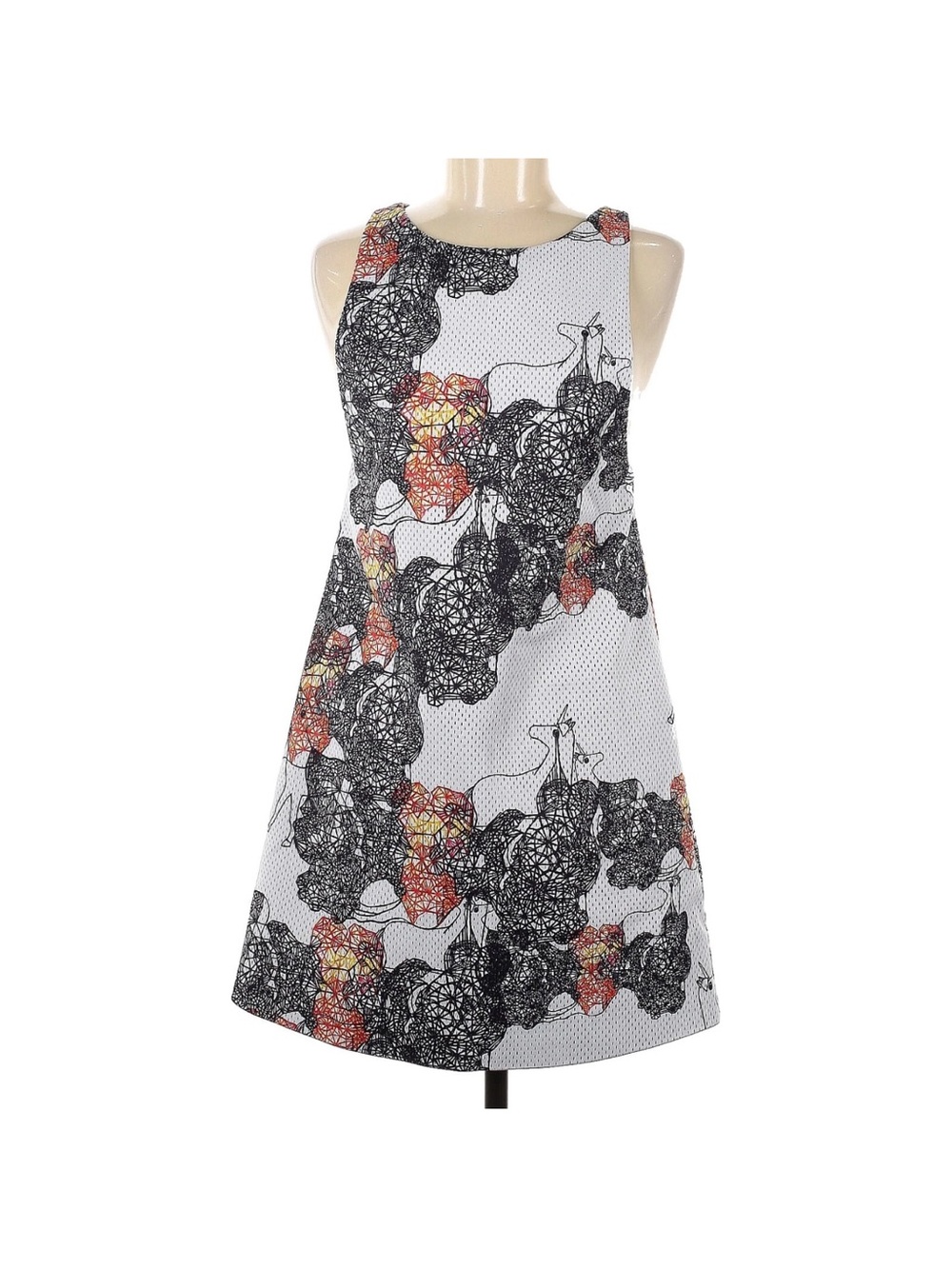 Revolve Angelys Balek White Perforated Tank Dress Size 8 Unicorn Doodles